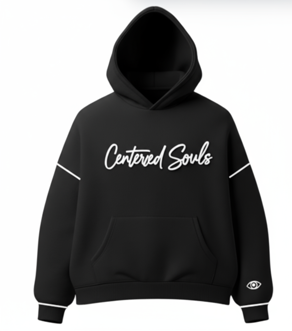 Hoodie - Stay Centered Black